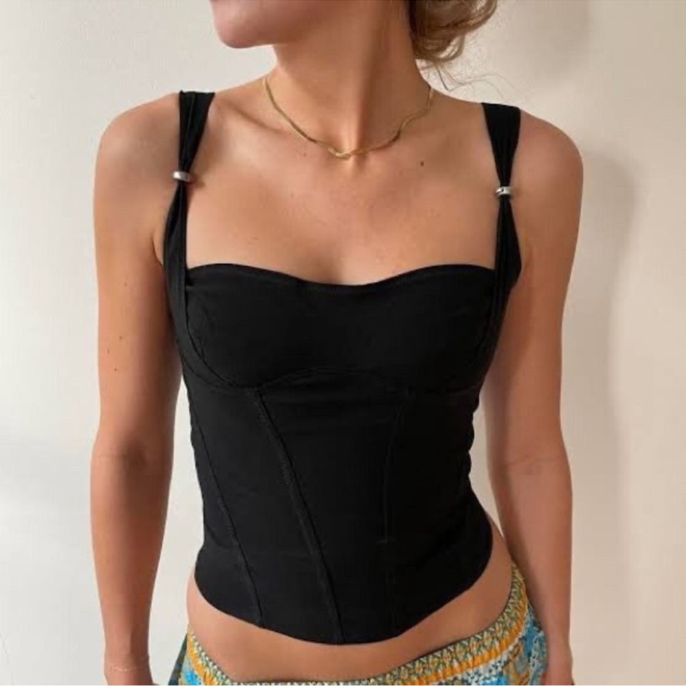 I.AM.GIA Idez Corset Top In Black SZ M